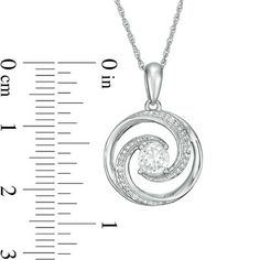 5.0mm Lab-Created White Sapphire and Diamond Accent Beaded Circular Wave Pendant in Sterling Silver | Zales Dazzling White Round Pendant Jewelry, Diamond Round Pendant With Intricate Design, Diamond White Necklace With Tension Setting Round Pendant, Spiritual Diamond Round Pendant Jewelry, Exquisite Diamond White Round Pendant Necklace, Peoples Jewellers, Diamond Jewelry Designs, Sapphire Stone, Circle Pendant