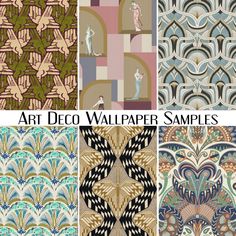 art deco wallpaper sample pack