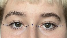 Eye Makeup Inspo, Face Art Makeup, Blue Dots, Eyeliner Looks