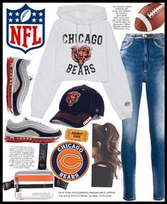 Go Chicago Bears! Outfit | ShopLook Bears Outfit Chicago, Chicago Bears Outfit Woman, Nfl Chicago Bears, Nfl Outfits, Casual Sporty