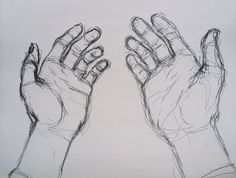 a drawing of two hands reaching for each other