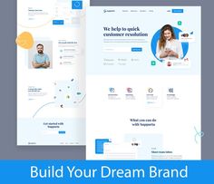 the landing page for an email marketing company, which is designed to look like a website