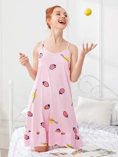 Outside Outfits, Clothes Pjs, Outfits Pajamas, Printed Tee Women, Sleeping Dress, Sleep Clothes, Pajama Outfits, Women Sleepwear, Lingerie Styles