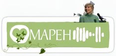 a woman standing behind a sign that says maplehill with leaves on it and the words maplehill above her