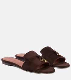 Loro Piana Summer Charms, Leather Shoes Women Flats, Brown Slippers, Raffia Sandals, Suede Slides, Suede Ballet Flats, Rubber Sandals, Leather Thong Sandals, Leather Platform Sandals