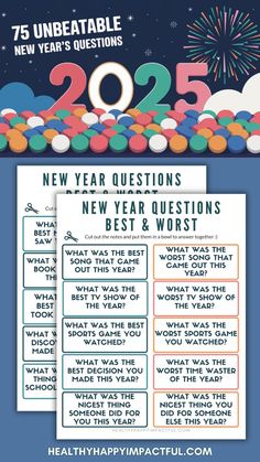 Looking to reflect on the past year and set goals for the upcoming one? Consider these thoughtful questions to guide your new year's eve reflection. Get the whole family involved with special new year's eve questions for kids to spark meaningful conversations. Whether you journal about them or discuss as a group, these end of year reflection questions can help you gain perspective and plan for what lies ahead. Embrace the opportunity before New Year’s to answer important questions that prompt self-discovery and growth. New Year Resolution For Kids, New Years Eve Questions, New Years Goals For Kids, New Years Reflection, End Of Year Reflection Questions, Year Reflection Questions, End Of Year Reflection, Before New Year, Year Reflection