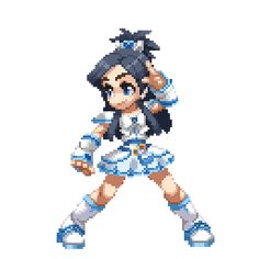 the pixel art is very cute and it looks like she's going to be an anime