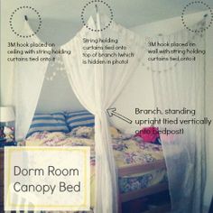 the instructions for how to make a canopy bed