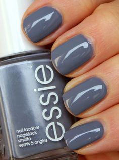 Essie Petal Pushers - This is IT. I finally found my suitable grey! Amen! Essie Petal Pushers, Petal Pushers, Nail Colors Winter, Polish Colors, Short Hairstyle