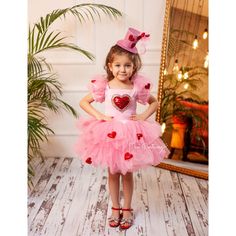 This sweet pink Love baby girl dress is a perfect choice for ring bearer, junior bridesmaid as well as for pageants, school parties and Halloween. This top quality first birthday dress is made of dream tulle and matte satin and embellished with handmade cute hearts.  The back of the kids party dress has lace-up stripes so that it can be adjusted to fit perfectly on your little one.  The hat-shaped headpiece is hand made by using eva and included with the Halloween costume. Handmade and customized for your own size. Made to Order  Gift message available Shipped from Turkey Please note: The actual color may vary from picture due to computer settings. We primarily make custom dresses and beside that we have our own standard sizes based on US Numeric standard sizes which are: 2T, 3T, 4T, 5, 6, Sweet Tutu Dress For Dress-up, Sweet Tulle Princess Dress For Dress-up, Pink Princess Dress With Tulle Skirt For Pageants, Fitted Sweet Princess Dress For Birthday, Sweet Fitted Princess Dress For Birthday, Sweet Fitted Princess Dress For Dress-up, Fitted Pink Princess Dress With Tulle Skirt, Cute Tulle Princess Dress For Dress-up, Fitted Pink Princess Dress For Costume Party