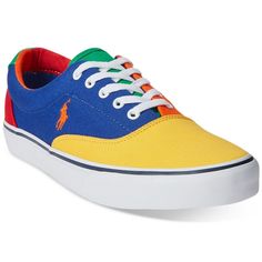 Brand New And Authentic Ralph Lauren Men's Keaton Colorblock Sneakers Yellow Color Block Lace-up Sneakers, Casual Multicolor Color Block Sneakers, Multicolor Canvas Sneakers With Round Toe, Yellow Canvas Sneakers With Round Toe, Sporty Yellow Canvas Sneakers, Multicolor Lace-up Canvas Sneakers, Yellow Color Block Sneakers With Round Toe, Yellow Lace-up Canvas Sneakers, Yellow Lace-up Color Block Sneakers