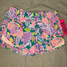 Super Soft Lily Pulitzer Luxletic Shorts. Brand New With Tags. Color Is Maldives Green In Turtle Wave Print Casual Pink Swimwear With Built-in Shorts, Summer Pink Swimwear, Casual Pink Swimming Shorts, Pink Stretch Swimwear With Built-in Shorts, Pink Athletic Shorts For Beach In Spring, Summer Casual Pink Activewear, Pink Casual Short Length Swimwear, Casual Pink Summer Activewear, Casual Summer Pink Activewear