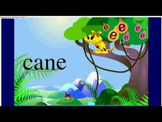 the word cane is written in front of an image of a giraffe on a tree