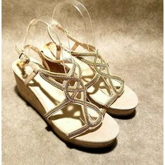 Welcome! Fergalicious By Fergie Womens Mimic Rhinestone Strappy Wedge Sandals Size: 7 M Us Color: Tan Upper Material: Man Made Condition: Brand New See Photos! (Shoe Stands Not Included) Storage Location: 1106 D1-15 & D1-16 *C6/15 #B5/14 :B3/6 Embellished Synthetic Wedge Sandals For Party, Party Embellished Synthetic Wedge Sandals, Glamorous Synthetic Wedge Sandals With Rhinestones, Synthetic Open Toe Wedge Sandals With Rhinestones, Open Toe Synthetic Wedge Sandals With Rhinestones, Glamorous Rhinestone Synthetic Wedge Sandals, Glamorous Rhinestone Wedge Sandals, Formal Synthetic Wedge Sandals With Rhinestones, Formal Wedge Sandals With Rhinestones