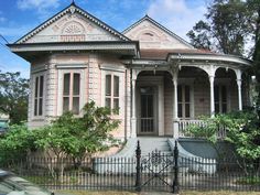 an old victorian style house in the suburbs