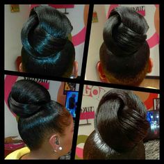 Black Hair Bun Styles, Updo Bun, Top Bun