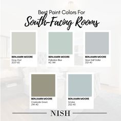 the best paint colors for south - facing rooms, from neutral to light grays