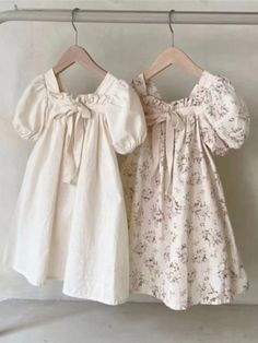 Girls Delightful Puff Sleeve Bow-Knot Dress Summer Pallet, Girls Casual Dresses, Knot Dress, Kids Pattern, Autumn Dress, Dress Cotton, Fashion Kids