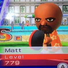 an image of a cartoon character on the tv screen with text that reads, matt level 779