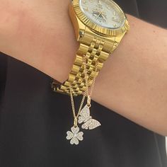 Butterfly Watch, Butterfly Charm Bracelet, Diamond Butterfly, Diamond Charm, Butterfly Charm, Out Of This World, Yellow Rose, This World, Milestones