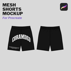 Short Template, Short Mockup, Shorts Template, Black Technical Shorts For Gym, Mesh Shorts Mockup, Moisture-wicking Mesh Athletic Shorts For Streetwear, Shorts Mockup, Blank Mockup, Black Moisture-wicking Shorts For Streetwear