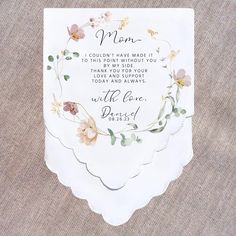 a mother's day card with flowers on it