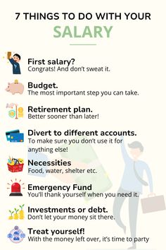 the seven things to do with your salary info sheet on how to use it