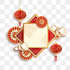 Cny Hampers Packaging Design, Chinese Frame, Chinese New Year Traditions, New Year Card Design, Festival Illustration, Asian Inspired Decor, New Nature Wallpaper, Happy New Year Vector