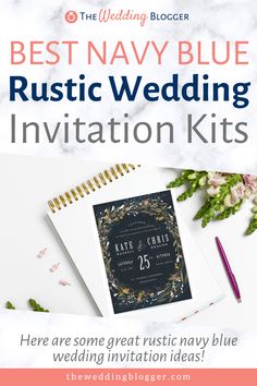 the best navy blue rustic wedding stationery kits for your big day, and it's free printables