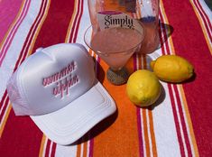 Summer Sippin  --  Pairs well with our "Save Water Drink Tequila" Hats These customized hats are great for summer, concerts, gifts, vacations, boating, bachelor/bachelorette trips and more! Unisex fit, OSFM, Adjustable SnapBack, Foam Hat. Various color options, message us for any questions! Fun Summer Baseball Cap With Curved Brim, Summer Beach Trucker Hat With Brim, Summer Beach Brimmed Trucker Hat, Flat Brim Trucker Hat For Summer Beach, Summer Trucker Hat With Letter Print And Flat Brim, Summer White Baseball Cap For Beach Season, White Summer Baseball Cap For Beach Season, Summer Baseball Cap With Letter Print And Curved Brim, Summer Baseball Cap With Letter Print And Flat Brim