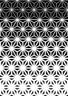 an abstract black and white background with geometric shapes, like stars or circles in the center