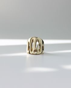 Organic Ring | Statement Ring, Modern, Circle, Gold, Sterling Silver Cast Rings, Wax Ring, Abstract Jewelry, Wax Carving, Carved Ring, Organic Rings, Wax Casting, What Do You Mean, Lost Wax Casting