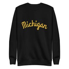 My Michigan College Sweatshirt - Etsy Urban Fleece Sweats For Fall, Urban Crew Neck Sweatshirt For Fall, College Long Sleeve Fleece Sweater, Urban Crew Neck Hoodie For Fall, Winter Cotton Fleece Crew Neck Hoodie, Fleece Crew Neck Sweatshirt For Streetwear, Long Sleeve Fleece Sweater For College, Streetwear Long Sleeve Sweatshirt With Ribbed Cuffs, Fall Streetwear Crew Sweats