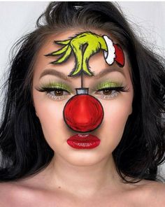 Xmas Makeup, Christmas Eyeshadow, Holloween Makeup, Christmas Eye Makeup, Makeup Christmas, Christmas Makeup Look, Holiday Makeup Looks, Face Art Makeup, Makeup Challenges