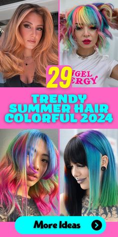 Short Hair, Bold Colors: Summer 2024 Trends for a Vibrant Look.Short hair doesn't mean limited styling options, especially in summer 2024. Embrace bold colors like electric blue, fiery red, or even pastel shades for a trendy and fun look. Brunettes with short hairstyles can opt for colorful tips or undercuts, while blondes might experiment with rose gold or platinum highlights, perfect for those with round faces seeking a fresh summer vibe. Brown And Black Hair, Colorful Tips, Summer 2024 Trends, Platinum Highlights