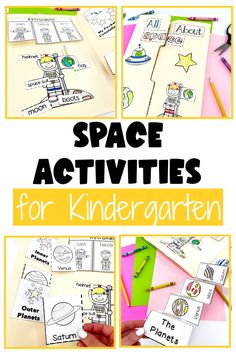 space activities for kids to practice their handwriting and writing skills with the text space activities for children