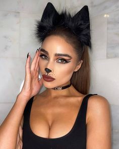 Halloween Women Makeup, Scarecrow Halloween Makeup, Tiger Makeup, Cat Halloween Makeup, Cute Halloween Makeup, Cat Halloween Costume, Olivia Culpo, The Chase, Halloween Inspo