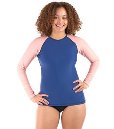 With great style comes great functionality. The Level Six Women's Venus Long Sleeve Rashguard is designed with sun blocking fabrics and irritation-free seams that sit softly on the skin. The board short connecter at the waist provides a performance-ready fit that keeps you comfortable out on the waves.Features Women’s rash guard swim shirt. Long sleeves for coverage. Board short connector. Flat stitched seams prevents chafing. Chlorine and salt water resistance. UPF 50+ sun protection. Skin tight fit. Nylon based ultra-stretch Lycra. Details Fabric: 82% Nylon, 18% Elastane. Care: Hand wash, cold. Line dry.  Sun Protection: UPF 50+ Closure: Pull over Chlorine Resistant: Yes Fit: Skin tight fit Country of Origin: Imported Sun Flare, Swim Shirt, Long Sleeve Rashguard, Swim Shirts, Swim Shop, Rash Guard, Board Shorts, Upf 50, Sun Protection