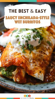 Saucy Enchilada-Style Wet Burritos Burritos Enchilada Style, Wet Bean And Cheese Burrito, Toco Soup, Burrito Sauce Recipe, Wet Burrito Recipe, Wet Burrito Recipes, Burrito Sauce, Burritos Beef, Garlic Noodle