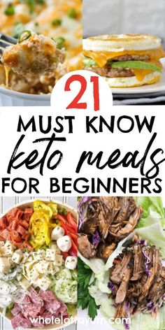 21 easy keto recipes for beginners. These easy keto meals are must know recipes if you're just starting a ketogenic diet. #keto #ketodiet #ketorecipes #lowcarb Keto Reseptejä, Keto Meals For Beginners, Ketosis Diet Recipes, Meals For Beginners, Easy Keto Recipes For Beginners, Desayuno Keto, Easy Keto Meals, Meal Plan Keto, Breakfast Low Carb