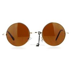 a pair of sunglasses with brown tinted lenses on the front and side of each eye