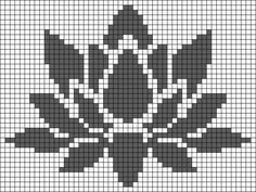 a black and white cross - stitch pattern of a flower