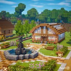 I made the Stardew Valley Farm on Minecraft. Minecraft Farm Greenhouse, Cow Pen Minecraft Build, Country Minecraft House, Minecraft Farming Ideas Design, Aesthetic Minecraft Farm Builds, Minecraft Cow Farm Aesthetic, Aesthetic Animal Farm Minecraft, Minecraft Small Animal Pen, Minecraft Base House