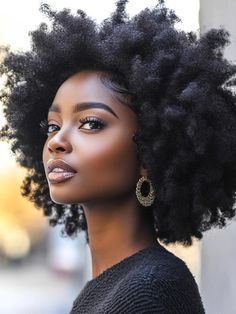 The Modern Afro is a timeless classic that never goes out of style. This hairstyle is all about embracing your natural curls in their fullest form. Perfect for any event, from casual outings to formal occasions, the Afro can be tailored to suit your face shape and eye color. Oval and round faces will find this style especially flattering, as it highlights the cheekbones and eyes. Those with darker eye colors will see their features pop against the backdrop of a voluminous Afro. Cornrows Locs, Short Afro Styles, Simple Updos, Curls Braids, Type 4c Hairstyles, Bun With Curls, Braids Cornrows, Healing Prayer, Protective Hair