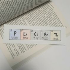 an open book with some type of element on it