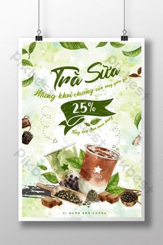 a poster with the words thai tea on it