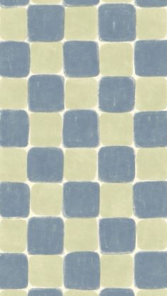 a blue and white checkered tile pattern