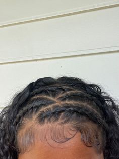 Cornrows To Curly Hair, Half Criss Cross Half Sew In, Cornrow Hairstyles Curly Hair, Braids For Front Of Hair, Mexican Braided Hairstyles, Tropical Braids Hairstyles, Cornrows And Curly Hair, Filipino Braids, Hispanic Braided Hairstyles