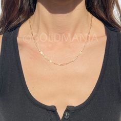 "Yes, This Necklace is made of REAL 14K GOLD Unlike many other listings, at Goldmania we stand behind the quality of our products and sell what is stated in our listings titles and descriptions  14K Gold Elongated Paperclip Necklace, 2.7mm Thick , 18\" 24\" Inch, Real Gold Chain, Rectangle Link Chain, Long Link Chain, Women  Shop our 14K Chains https://www.etsy.com/shop/GOLDMANIA?ref=seller-platform-mcnav§ion_id=25537827  Shop On Sale items https://www.etsy.com/shop/GOLDMANIA?ref=seller-platform Real Gold Chains, Paperclip Necklace, Chain Women, Matching Bracelet, Matching Bracelets, Email List, Paper Clip, Real Gold, Link Chain