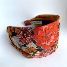 Cute floral Headbands for women headband pink & rust orange Women's Fabric Headband . Gift for her . Headbands for women . Adult headband woman . Pink  & orange flower head bandThis fabric headband for women is just so cute with its sweet floral print!  • super cute 100% cotton fabric by Art Gallery with happy retro flower accents in rust orange pink & white • 3.25” wide • fabric is attached to a 1” base that ends behind the ears. • structured no slip design. • great for short pixie Adjustable Flower Headband For Summer, Spring Multicolor Adjustable Hair Accessories, Multicolor Headband For Summer Gift, Multicolor Headband As Summer Gift, Multicolor Summer Headband As Gift, Multicolor Summer Headband, Perfect As A Gift, Multicolor Summer Headband Gift, Adjustable Multicolor Hair Accessories For Spring, Bohemian Headband For Summer